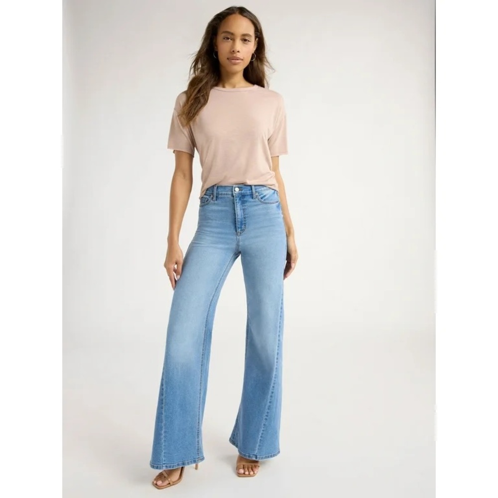 Sofia Vergara Women's Margot Tri Inset High Rise Wide Leg Jeans NWT 8 short - Picture 2 of 5